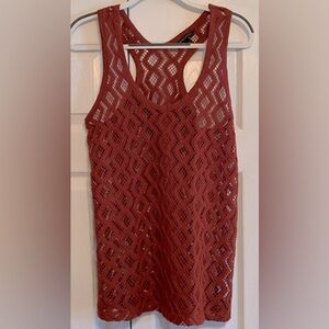 Banana Republic, crochet diamond pattern, cover up, Tank Top.. size medi…